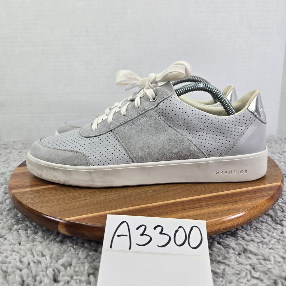 Cole Haan Womens 9.5B GrandPro Rally T-Toe Gray Suede Business Casual Sneaker